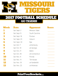 Printable Missouri Tigers Football Schedule Missouri Tigers Football Longhorns Football Georgia Tech Football