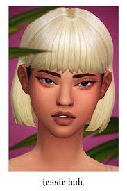 G R I M C O O K I E S Maxis Match Bob With Bangs Sims 4 Mm