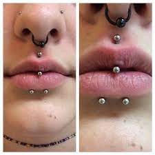 Cat Chudyk On Instagram Did These Yesterday And Forgot To Upload A Picture A Fresh Vertical Philtrum On The Facial Piercings Earings Piercings Lip Piercing