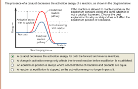 Solved The Presence Of A Catalyst Decreases The Activatio Chegg Com