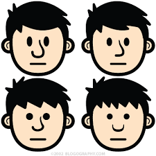 Lil&#39; Dave Evolution. After filling the page and getting to a hairstyle I liked, I realized that my head-shapes were too vertical. Computer screens are wider ... - LilDaveEvolution_1