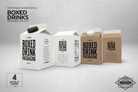 Paper Boxed Drink Packaging Mockups In 2020 Drinks Packaging Box Packaging Mockup Drinks