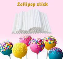 1 set of 100pcs Lollipop Stick Food-Grade Paper Sticks Cake Pop Rods Candy  Chocolate Sugar Pole 10cm