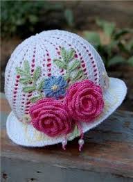 Sirin Orgu Bebek Cocuk Yazlik Sapka Modelleri Orme Sapka Desenleri Krose Tig Isi Cicekler