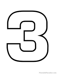 Printable Number 3 Outline Print Bubble Number 3 Printable Numbers Bubble Numbers Free Printable Numbers