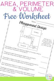 This Area Perimeter And Volume Worksheet Is Free And Ready For Your 4th 5th Or 6th Grade Students T Perimeter Worksheets Volume Worksheets Area And Perimeter