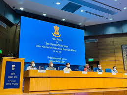 Finance ministers of states and union territories and senior officers from the centre and states were in participation in the meet. S85xbyrlsbqpum