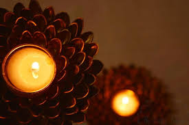 Pistachio Shell Candle Holder Tutorial Shell Candle Holder Shell Candles Diwali Decorations