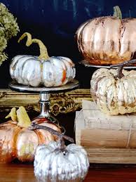 Metallic Copper Gold And Silver Pumpkins Pumpkin Silver Pumpkins Thanksgiving Decorations