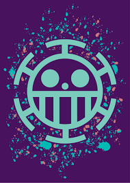 Jolly Roger Heart Pirate Poster Art Print By Al Art Displate One Piece Fanart Poster Prints Trafalgar Law Wallpapers