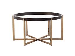Acme furniture 81425 kachina coffee table mirror faux crystals. Sei Furniture Marlieva Round Mirrored Coffee Table Ebony Champagne Newegg Com
