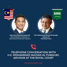 Born 25 august 1964) is a malaysian politician who has served as the senior minister for finance and economics, minister of international trade and industry in the perikatan nasional (pn). Mohamed Azmin Ali On Twitter I Had An Engaging Telephone Conversation With H E Mohammad Maziad Al Tuwaijri Advisor At The Royal Court And The Former Minister Of Economy Of The Kingdom