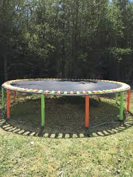 Pool Noodles On Trampoline Backyard Trampoline Trampoline Outdoor Improvements