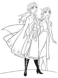 If you are a fan of the first frozen movie, it's time to see queen elsa and princess anna embark on a new adventure. Frozen 2 Elsa And Anna Coloring Pages Youloveit Com