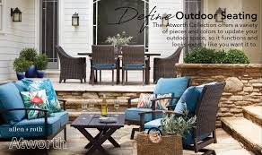 Allen Roth Atworth Outdoor Sofa With Cushion And Peacock Blue Aluminum Frame Lowes Com Patio Aluminum Patio Furniture Lowes Patio Furniture