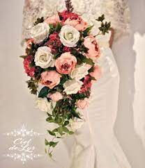 Cascading wedding bouquets are a great choice. How To Make Cascading Wedding Bouquets Cascading Bridal Bouquets Cascading Wedding Bouquets Diy Bridal Bouquet