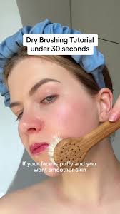 Rubbing Dry Skin with Hair Brush