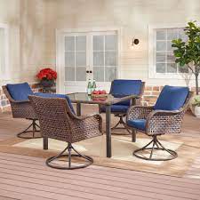 Mainstays Tuscany Ridge 5 Piece Outdoor Dining Set Walmart Com In 2021 Outdoor Dining Set Swivel Dining Chairs Outdoor Dining