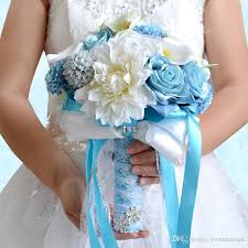 Maybe you would like to learn more about one of these? Wedding Flowers Bridal Bouquet Blue Color Roses Bouquet Wedding Accessories Artifical Flower Bouquets For Wedding From Rosammant 25 77 Dhgate Com