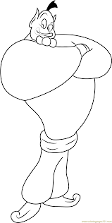 Aladdin cartoons coloring pages is a coloring page i like most of all. Aladdin Genie Coloring Page For Kids Free Aladdin Printable Coloring Pages Online For Kids Coloringpages101 Com Coloring Pages For Kids
