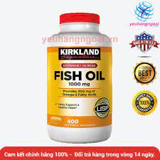 Đối với trẻ dưới 18 tuổi, nên sử dụng 1 viên/ngày. Dáº§u Ca Fish Oil 1000mg Kirkland Signature 400 Vien Cá»§a Má»¹