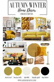 Autumn Winter Interior Decor Colour Trends Yellow Home Decor Burgundy Decor Winter Home Decor