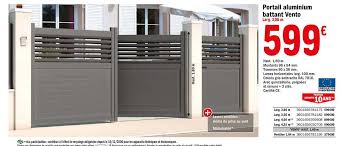Maybe you would like to learn more about one of these? Offre Portail Aluminium Battant Vento Chez Brico Depot