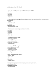 Soal pilihan ganda beserta jawaban. Soal Dan Jawaban Spreadsheet Kelas 10 Literatur