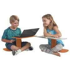 Amazon Com Ecr4kids The Surf Portable Lap Desk Laptop Stand Writing Table Light Grey Industrial Scientific Lap Desk Writing Table Ecr4kids