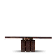 Ddc Macassar Ebony Pedestal Base Dining Table At Decornyc