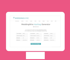 This Website Will Help You Generate The Most Creative Wedding Hashtag Clever Wedding Hashtags Wedding Hashtag Generator Hashtag Wedding Generator