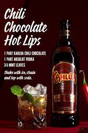 Chili Chocolate Hot Lips Drink Recipe Recipe Chocolate Chili Alcohol Drink Recipes Drinks