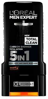 Finally, the hair is not left out thanks to a range of shampoos, hair colors and styling products for men that will find their place in your beauty routine. L Oreal Paris Men Expert Total Clean Shower Gel 5in1 Feuchtigkeitsspendendes Duschgel Fur Gesicht Korper Und Haar Makeup Lu