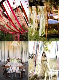Ribbon Decor Seems To Be In This Year 2012 Have To Think About How To Encorporate This Ribbon Wedding Decorations Wedding Ribbon Intimate Wedding Reception
