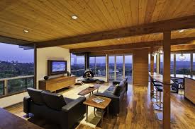 In modern building, the posts and beams are usually spaced well apart; Hillside Home Opened Up With A Post And Beam Makeover