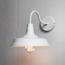 Maybe you would like to learn more about one of these? White Finish Gooseneck Wall Lamp Industrial Steel 1 Bulb Wall Light Fixture For Bedroom Beautifulhalo Com