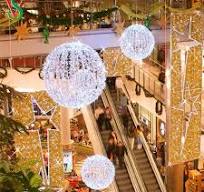 Christmas Decorative LED Big Ball 3D Motif Lights for Shopping Mall