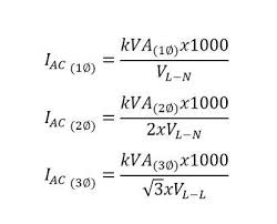 Kva To Amps Calculators Formula Chart Convert And