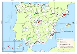 A collection of spain maps; Map With Medium Sized Urban Areas And Cities Of Spain Source Cnig Download Scientific Diagram