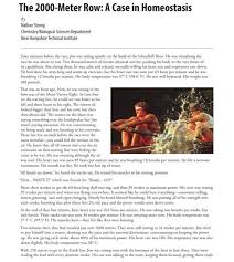 Seven minutes tells me that you're not only in good shape, but that you're also willing to silence your mental demons, go all out, and keep getting better. The 2000 Meter Row A Case In Homeostasis By Natha Chegg Com