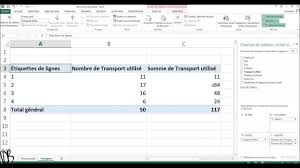 Tableau Croise Dynamique Version 1 Avec Excel 2013 Youtube