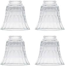 Maybe you would like to learn more about one of these? Buy 4 Pack Ceiling Fan Light Covers Clear Water Ripple Style Bell Shaped Glass Shade Ceiling Fans Glass Cover Accessories Standard 2 1 8 Fitter Size Hellip Online In Indonesia B08ny3x916