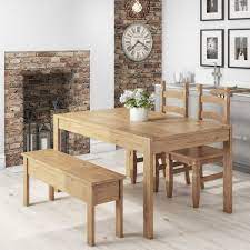 Collection by cecil mack company. Wooden Dining Table With 2 Chairs 1 Bench Emerson Furniture123