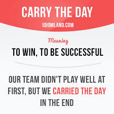 Don T Bite The Hand That Feeds You Meaning Photos Carry The Day Means To Win To Be Successful Example Our Team Didn T Play Well At First But We Carried The English Idioms Learn English English Phrases