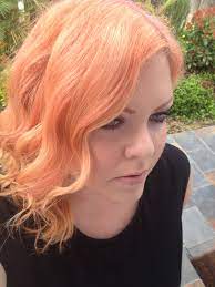 My Rose Gold Hair Took Two Weeks Of Fading The Hot Pink And Orange Adore Brand Hair Dyes Used A Curling Wand To Get Salmon Hair Hair Styles Long Hair Styles