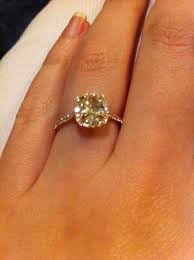 This is an engagement ring that's sure to get lots of attention thanks to the illuminating yellow hue. Pin On Cushion Cut Engagement Rings