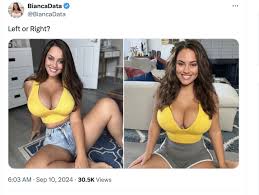 pimp-xxx on X: When @BiancaData asks Left or right? and you think why  not both? t.co9tE75N9Yu4  X