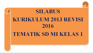 Silabus Kurikulum 2013 Revisi 2016 Tematik Untuk Sd Mi Kelas 1 Silabus