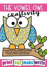 Birds That Start With A Vowel Vowel Owl Paper Craft Paper Owls Kids Learning Activities Kindergarten Crafts