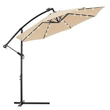 Seasons sentry 11ft (3.3m) cantilever umbrella with led solar powered lights. Buy Hydt Garden Banana Parasol Outdoor Patio Umbrellas Solar Led Lights 3m Sun Shade Shelter Crank Hanging Rattan Cantilever Outdoor Umbrella Cream Beige Online In Vietnam B08xxnbksy